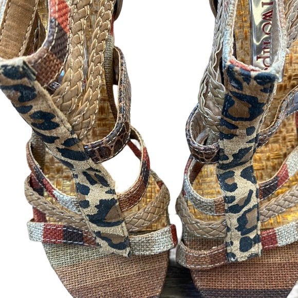 NWOT Wedge Sandals Size 5 - Picture 6 of 10